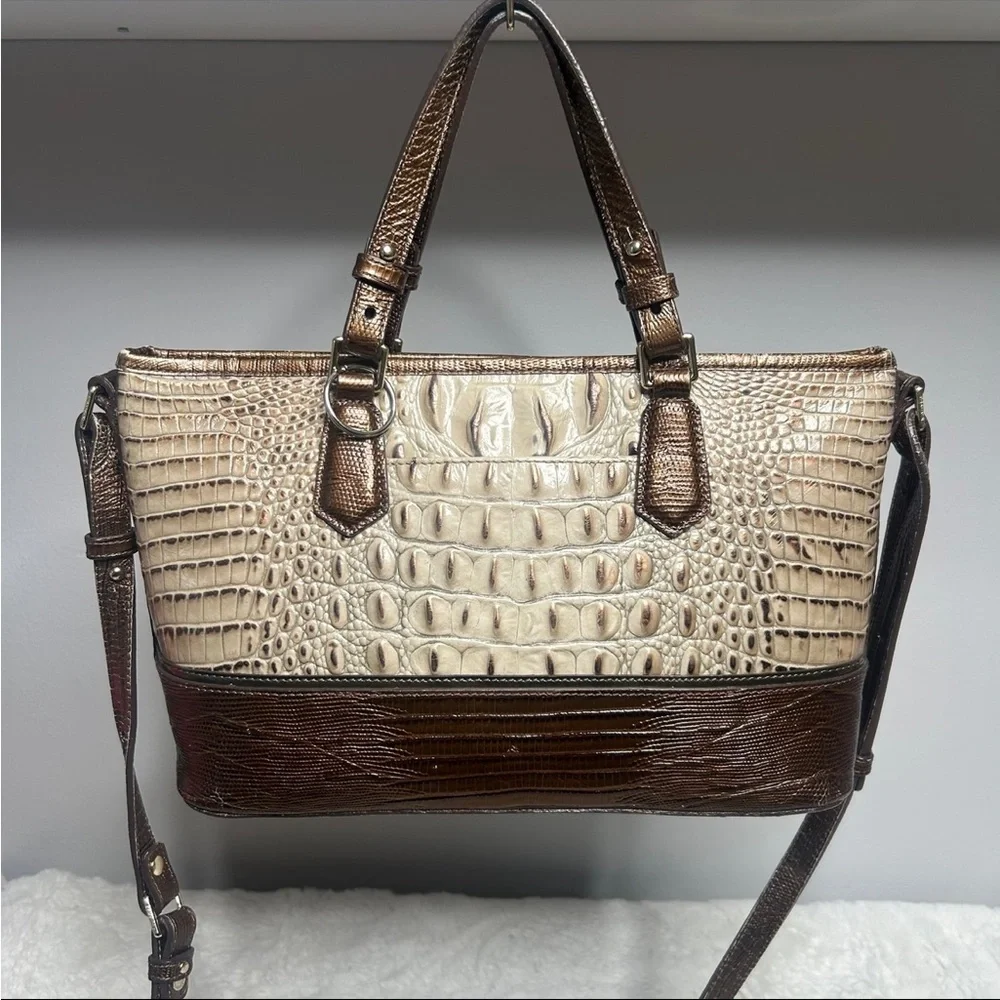 Brahmin Mini Asher Riesling Tri-Color Leather Tote - Picture 3 of 12